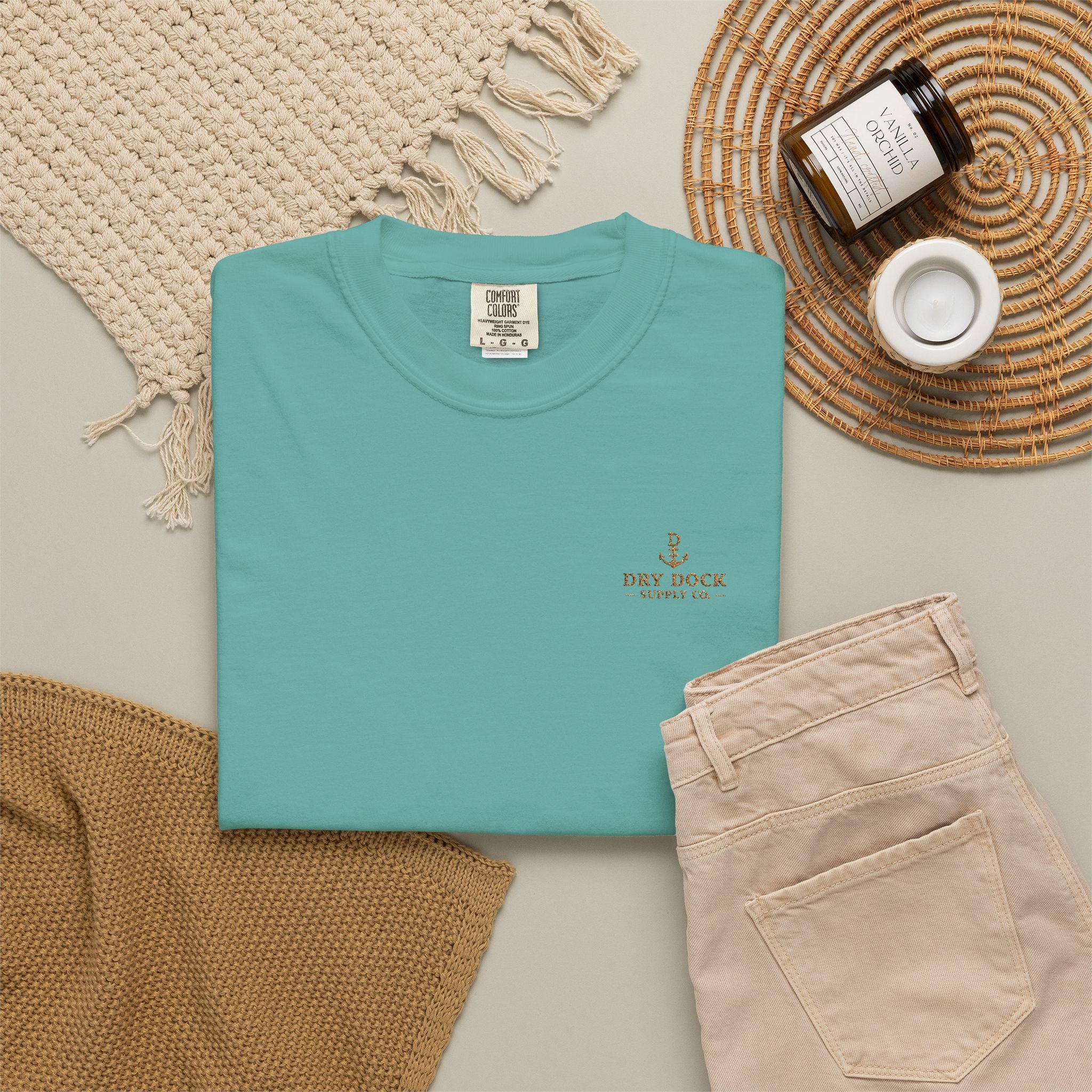 Dry Dock Supply Embroidered Chest Logo Tee