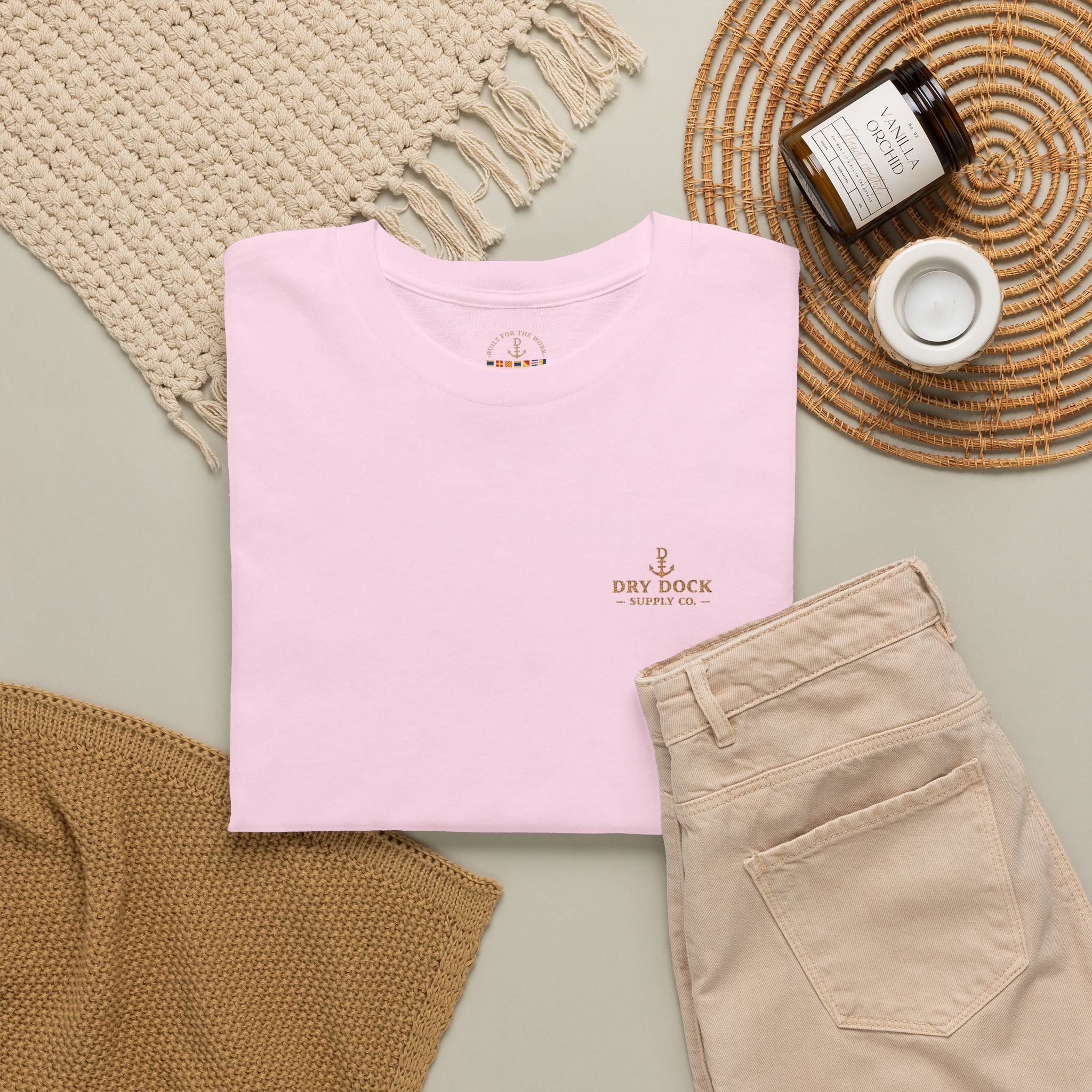 Dry Dock Supply Embroidered Everyday Cotton T-Shirt