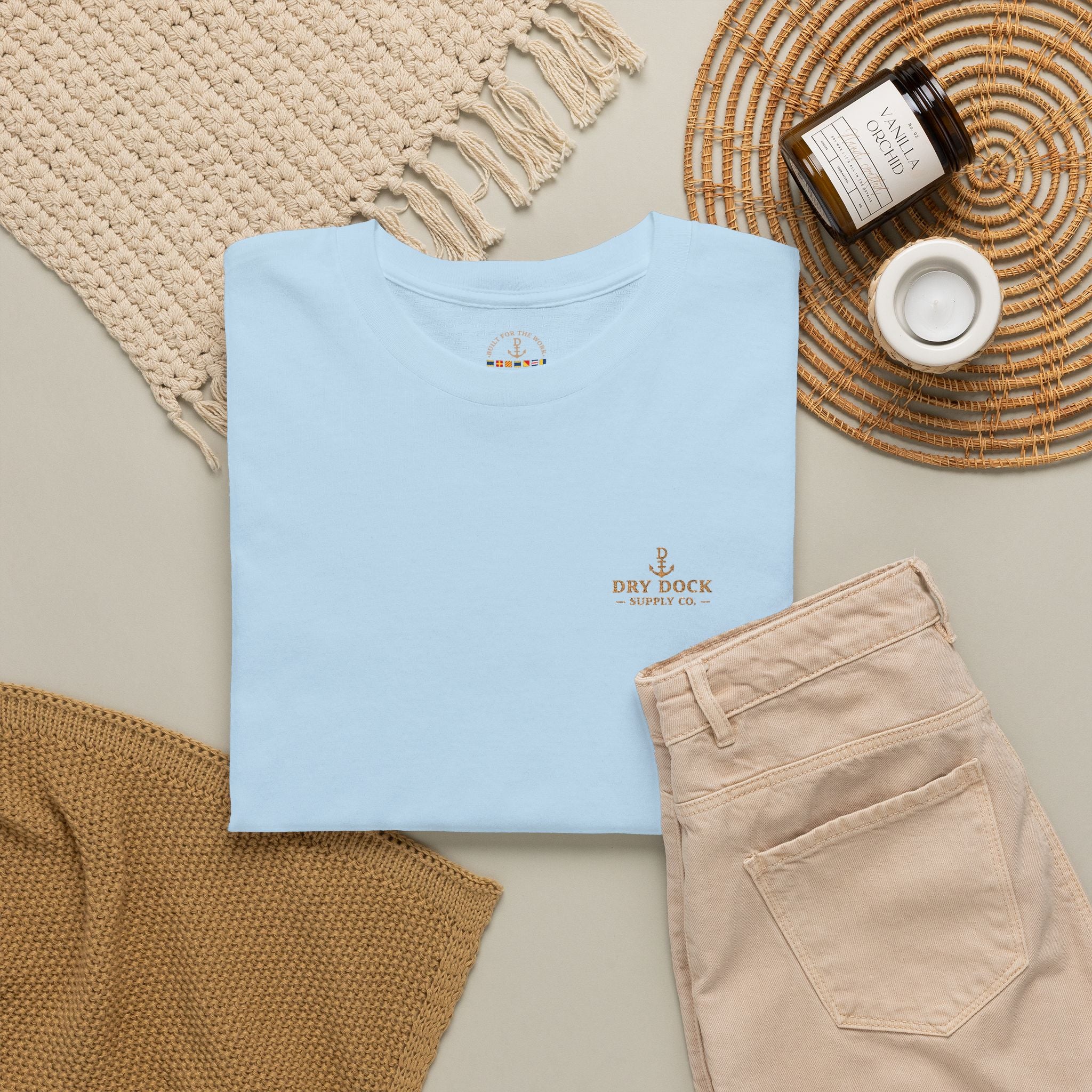 Dry Dock Supply Embroidered Everyday Cotton T-Shirt