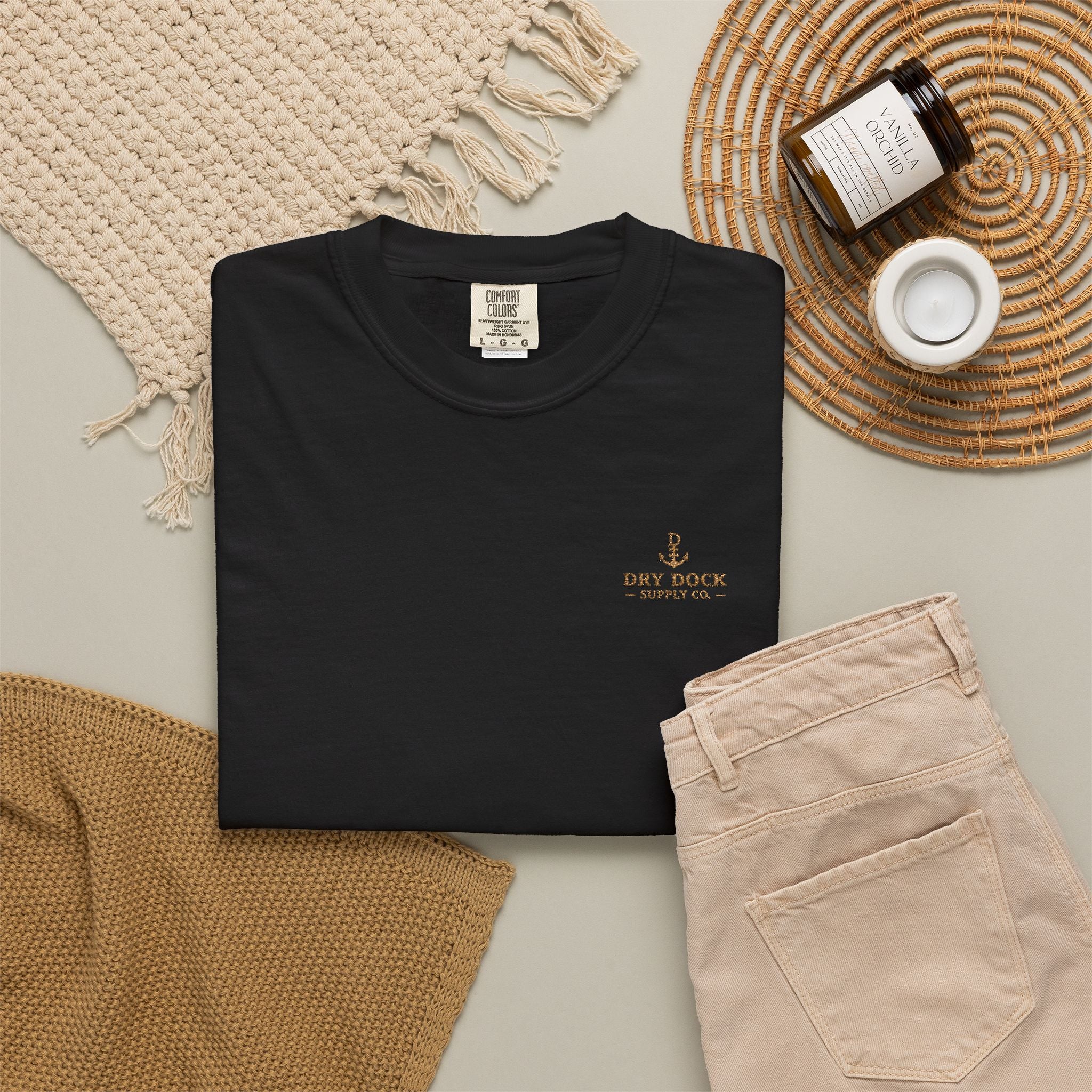 Dry Dock Supply Embroidered Chest Logo Tee