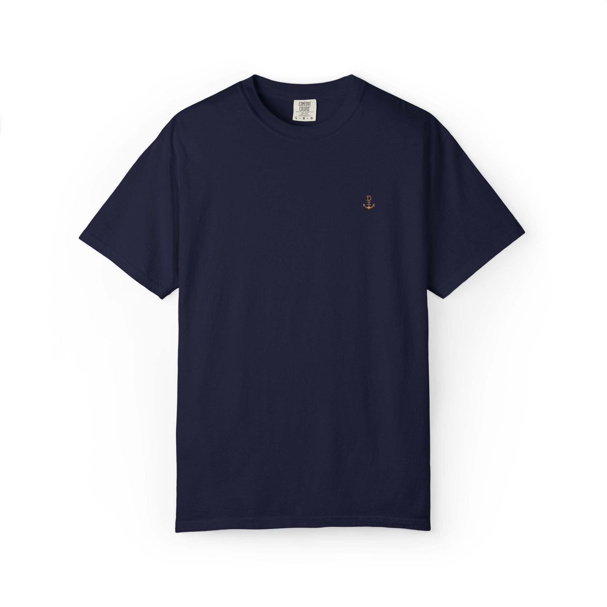 Dry Dock Supply Anchor  - Minimal Nautical Embroidered T-Shirt