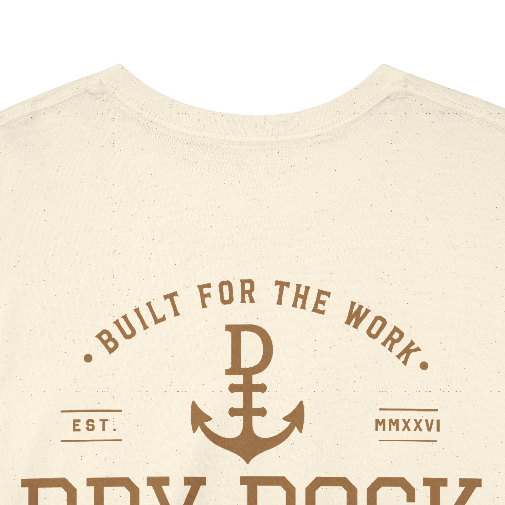 Minimalist Beach Tee — 'Drift Dock' Small Chest Logo Cotton T-Shirt