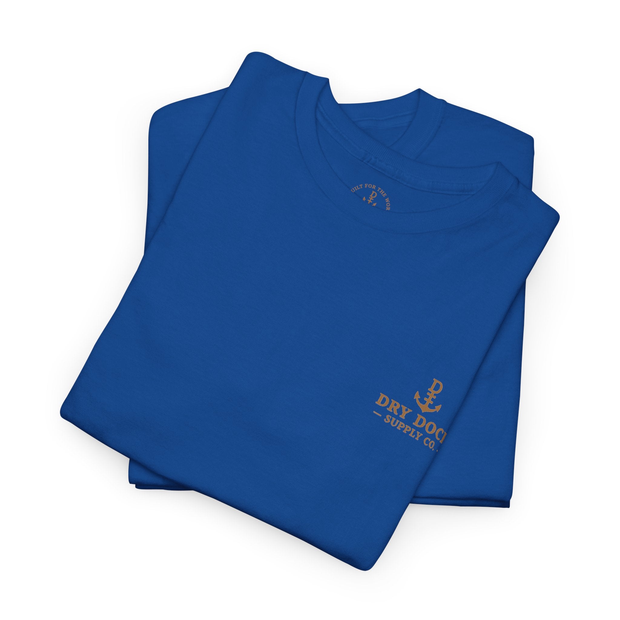 Minimalist Beach Tee — 'Drift Dock' Small Chest Logo Cotton T-Shirt