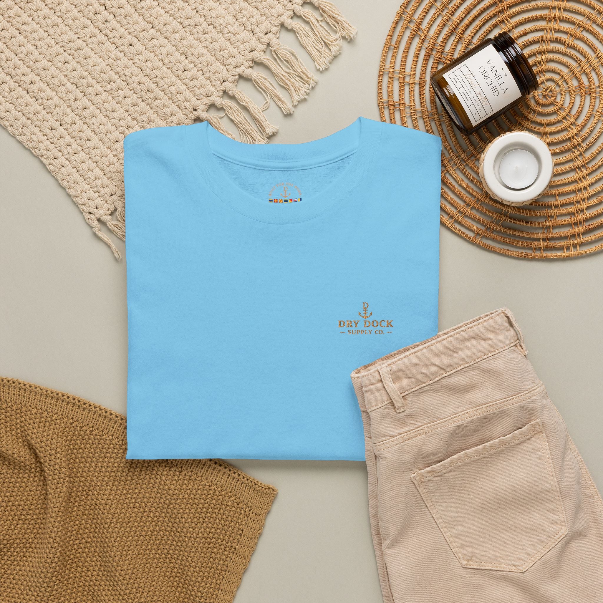 Dry Dock Supply Embroidered Everyday Cotton T-Shirt