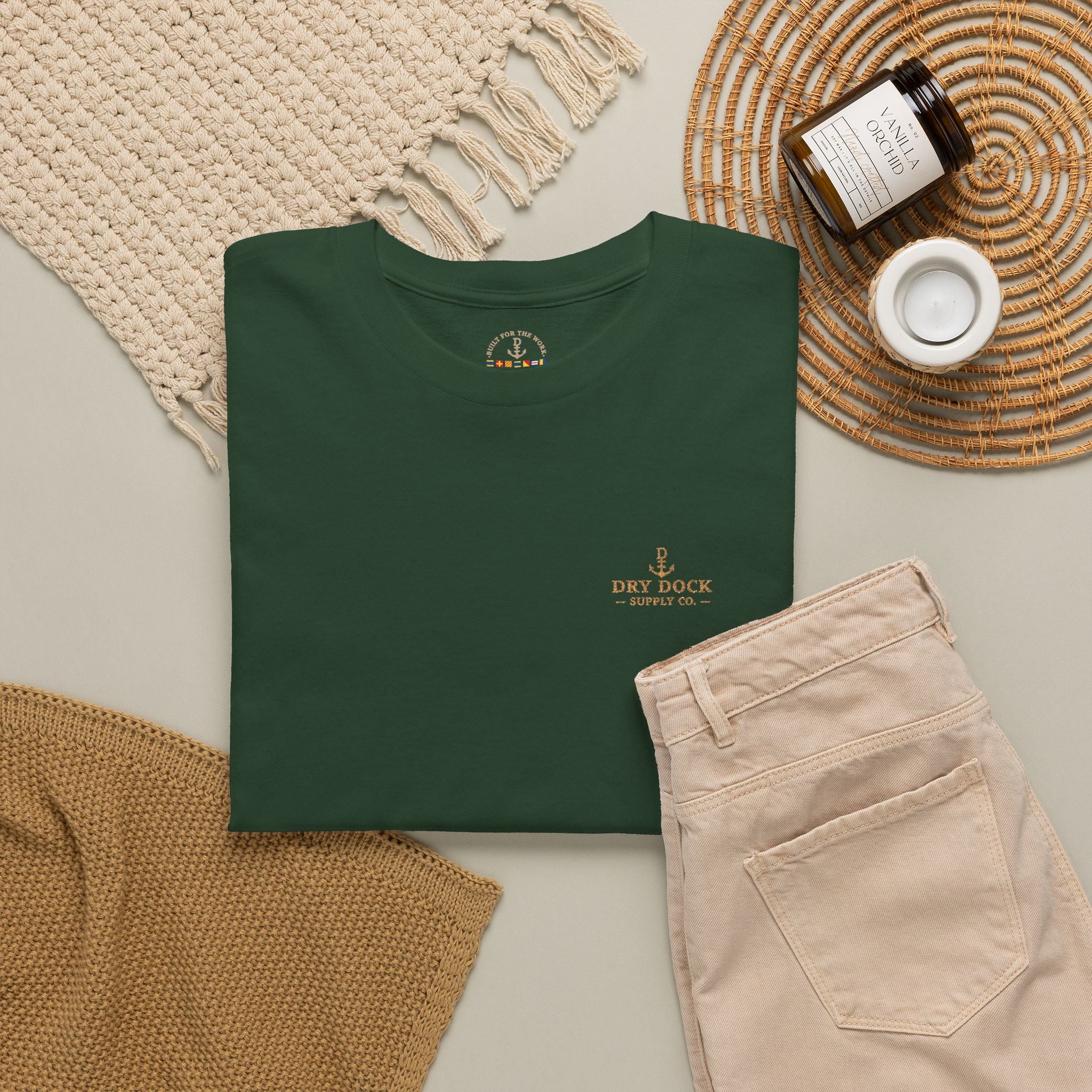 Dry Dock Supply Embroidered Everyday Cotton T-Shirt