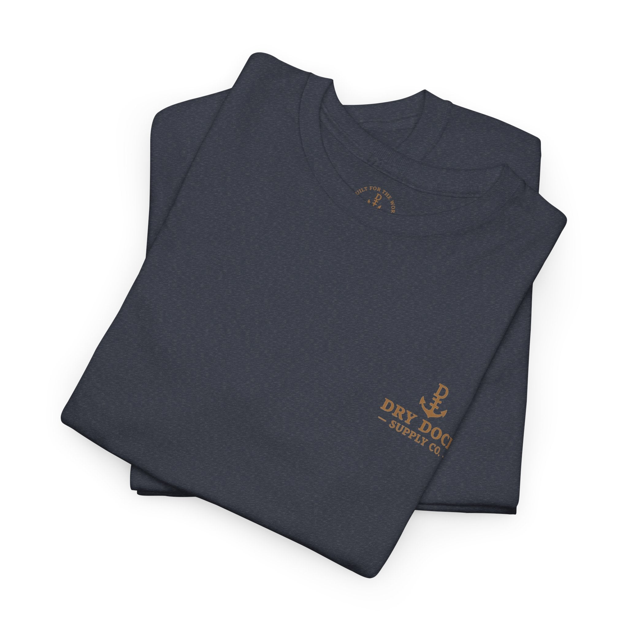 Minimalist Beach Tee — 'Drift Dock' Small Chest Logo Cotton T-Shirt