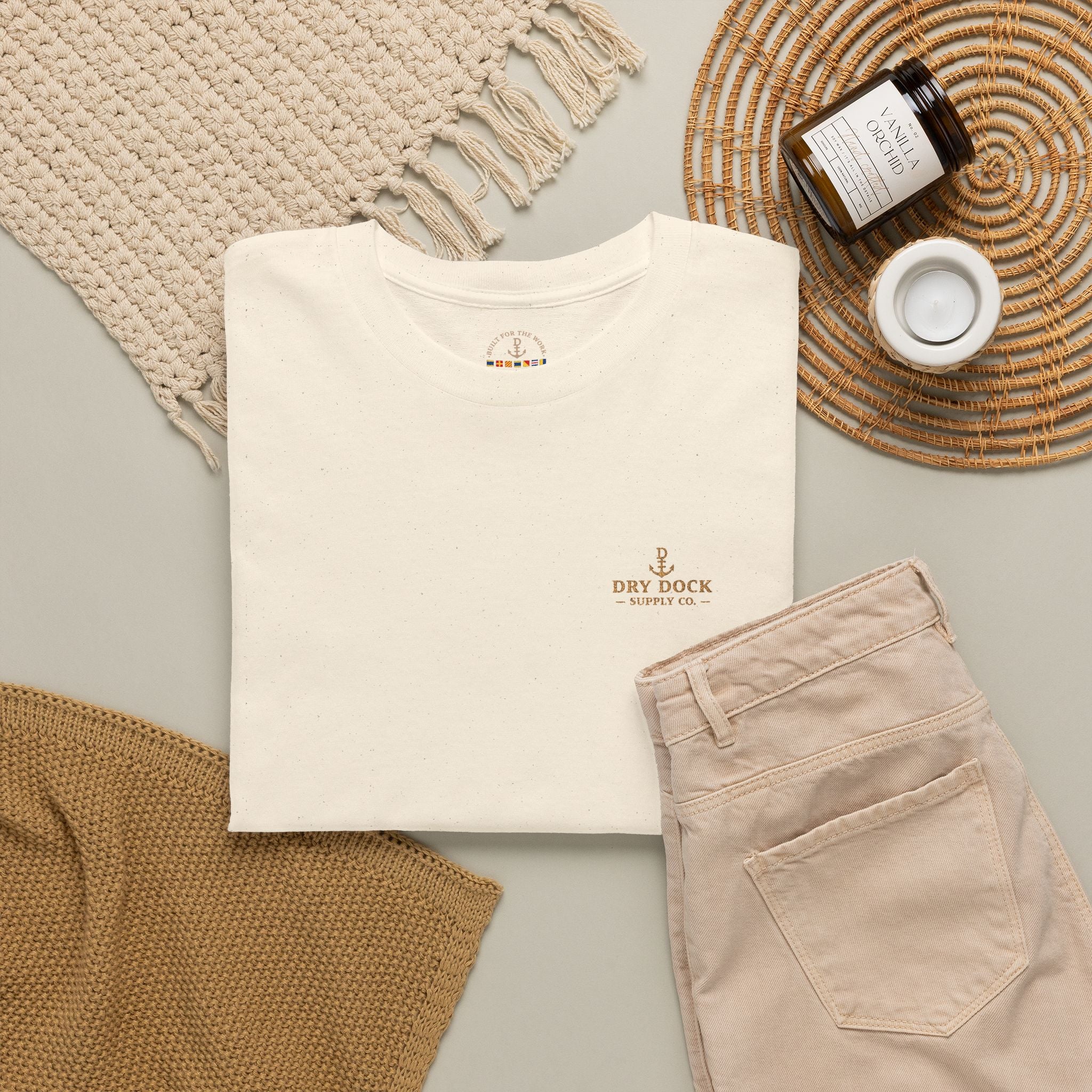 Dry Dock Supply Embroidered Everyday Cotton T-Shirt