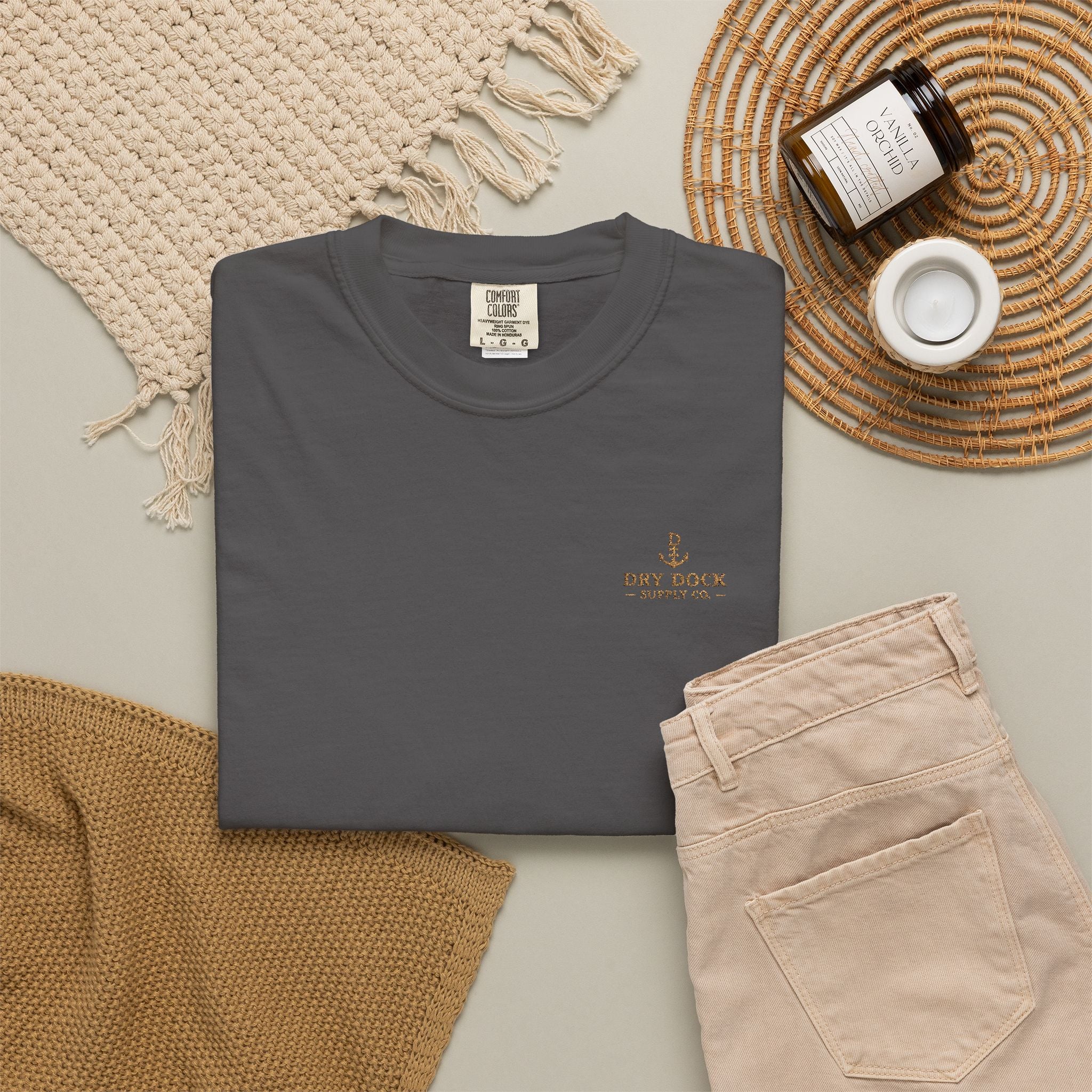 Dry Dock Supply Embroidered Chest Logo Tee