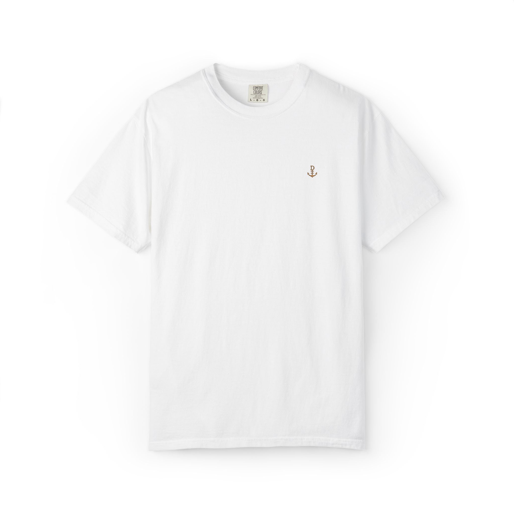 Dry Dock Supply Anchor  - Minimal Nautical Embroidered T-Shirt
