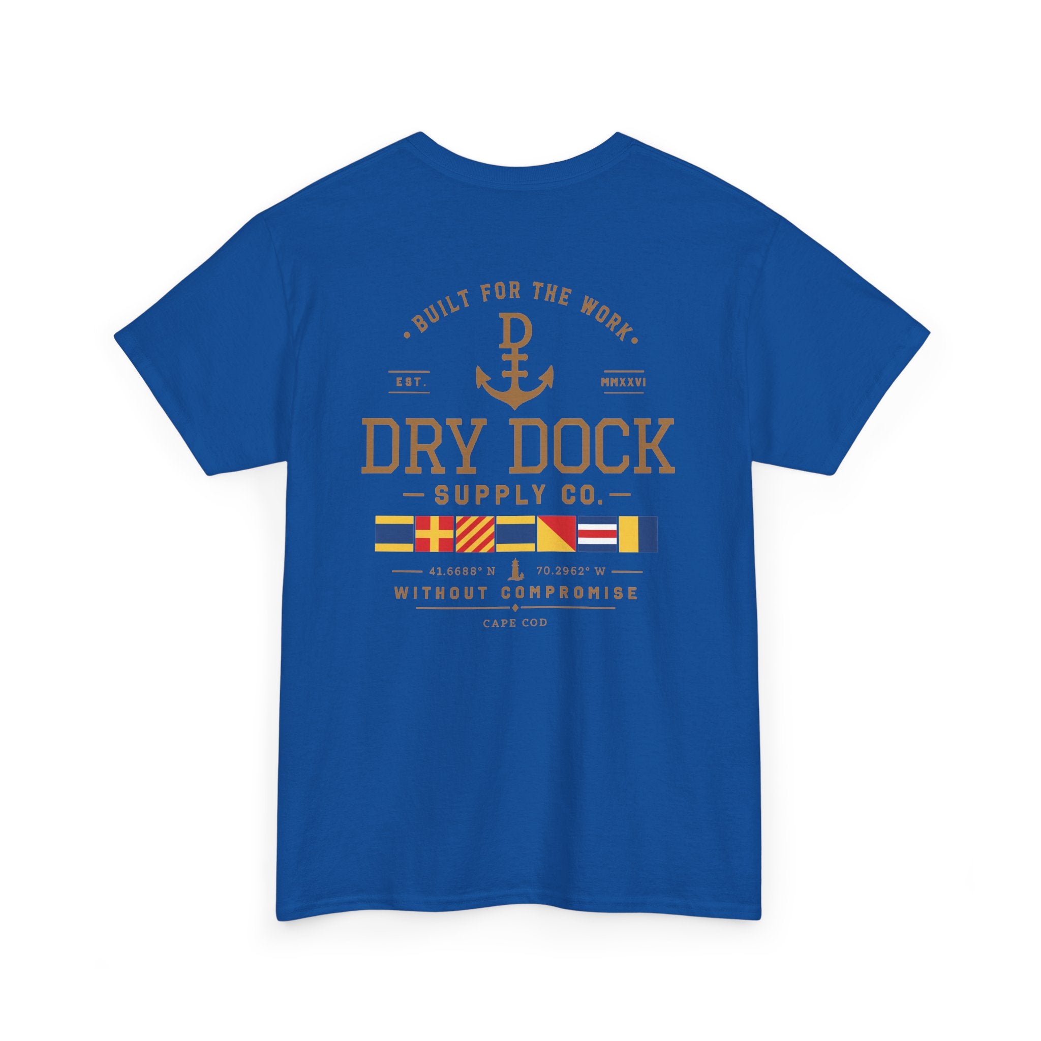 Minimalist Beach Tee — 'Drift Dock' Small Chest Logo Cotton T-Shirt