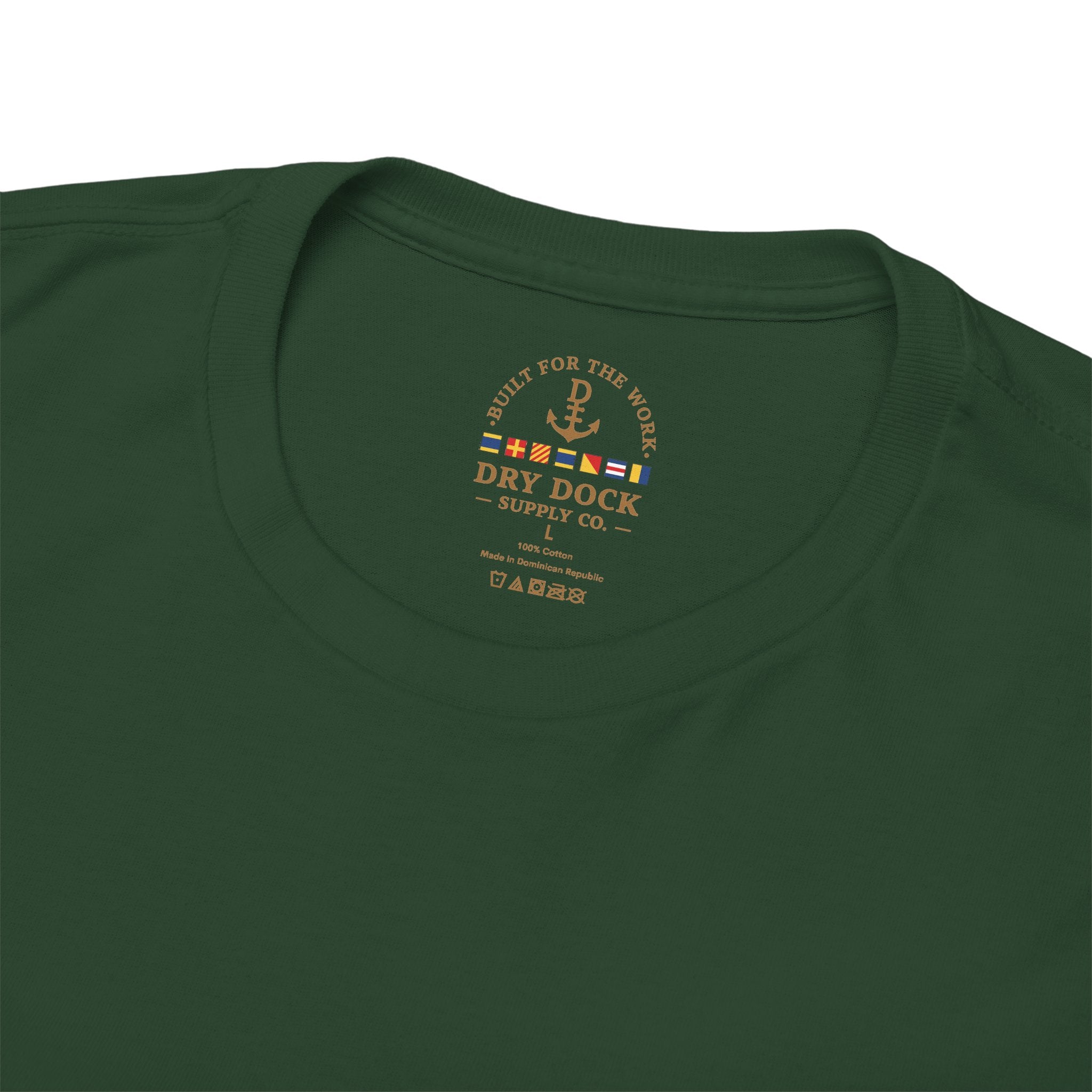 Minimalist Beach Tee — 'Drift Dock' Small Chest Logo Cotton T-Shirt