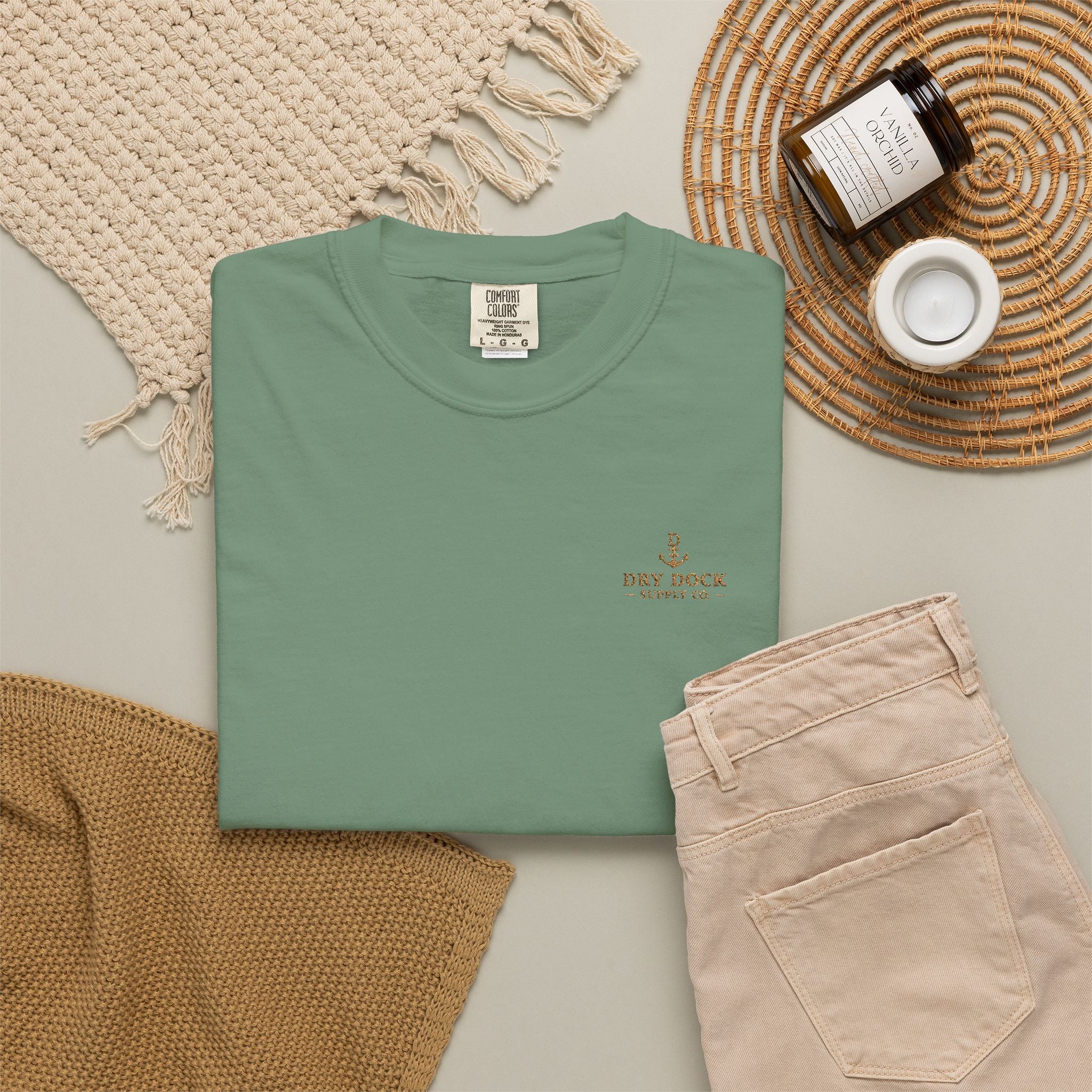 Dry Dock Supply Embroidered Chest Logo Tee